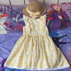 Yellow Floral Kids Dress